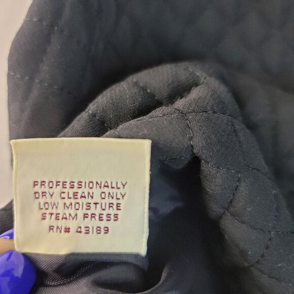 Susan Bristol Size 8 Winter Rose Quilted Vest Floral Button Black USA Deadstock - Picture 7 of 9